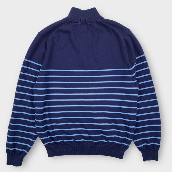 Brooks Brothers Sweater Mens Extra Large 346 Striped Blue Supima Cotton Pullover - Picture 5 of 12